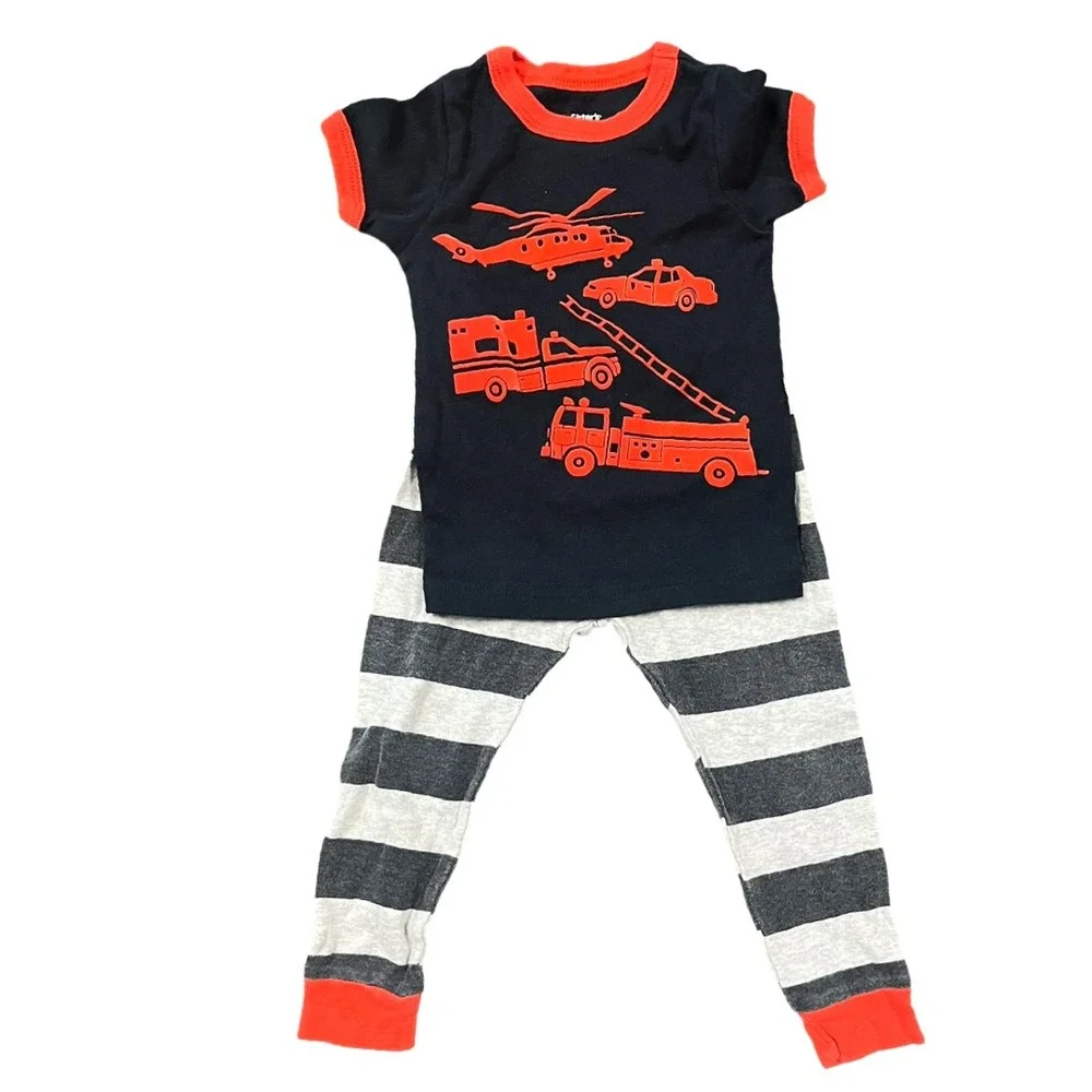 Carters Toddler‎ Boys 18M Pajama Set Lot 4 Snug Fit Cotton 2 Piece Pajamas